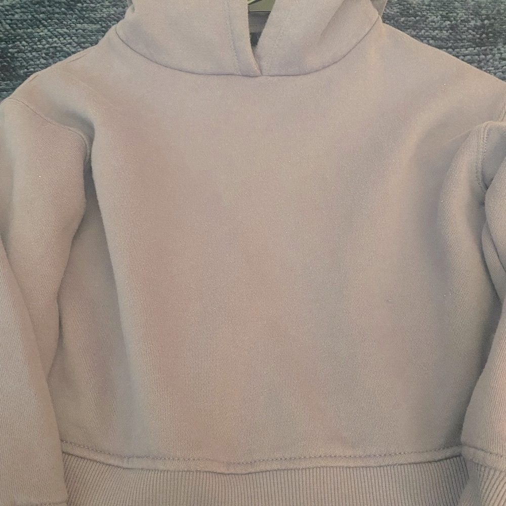 Girl's Purple Cropped Hoodie